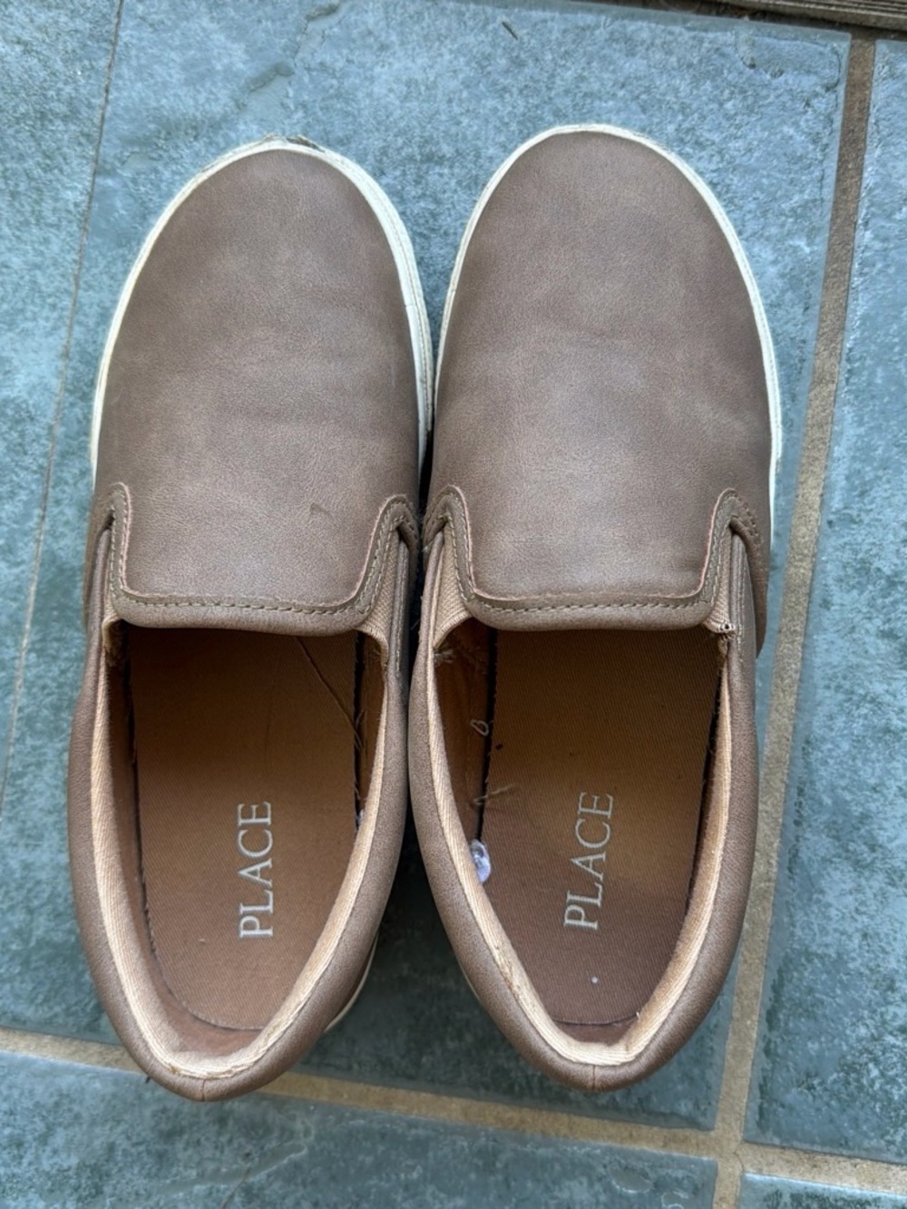Place kids Slip-On Casual Loafers in Brown Tan
